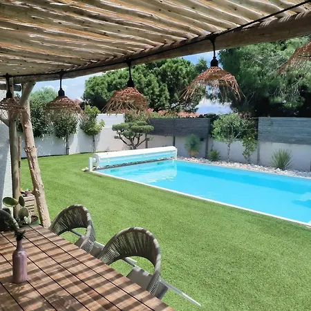 Villa Belle Contemporaine Climatisee, Piscine Privee, 6 - 8 Couchages, 3 Chambres, Wifi, A 3 Km De La -lxdali25b Portiragnes