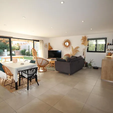 Belle Contemporaine Climatisee, Piscine Privee, 6 - 8 Couchages, 3 Chambres, Wifi, A 3 Km De La -lxdali25b