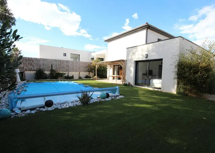 Willa Belle Contemporaine Climatisee, Piscine Privee, 6 - 8 Couchages, 3 Chambres, Wifi, A 3 Km De La -lxdali25b